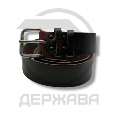 Ремень кожаный солдатский РККА, одношпеньковый, тёмно-коричневый купить