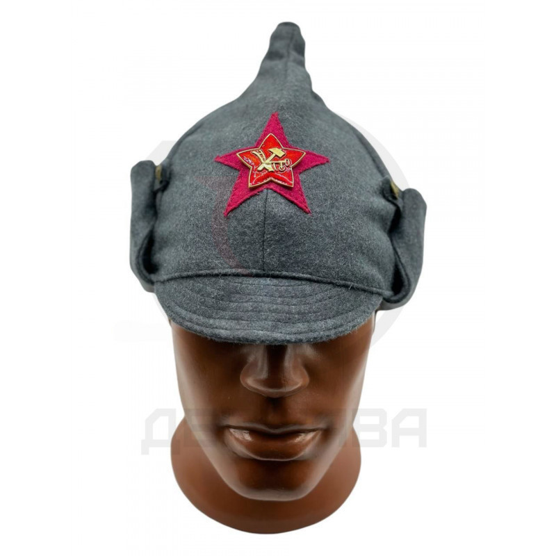 Шапка Буденовка РККА пехотные войска, Звезда "плуг и молот" купить