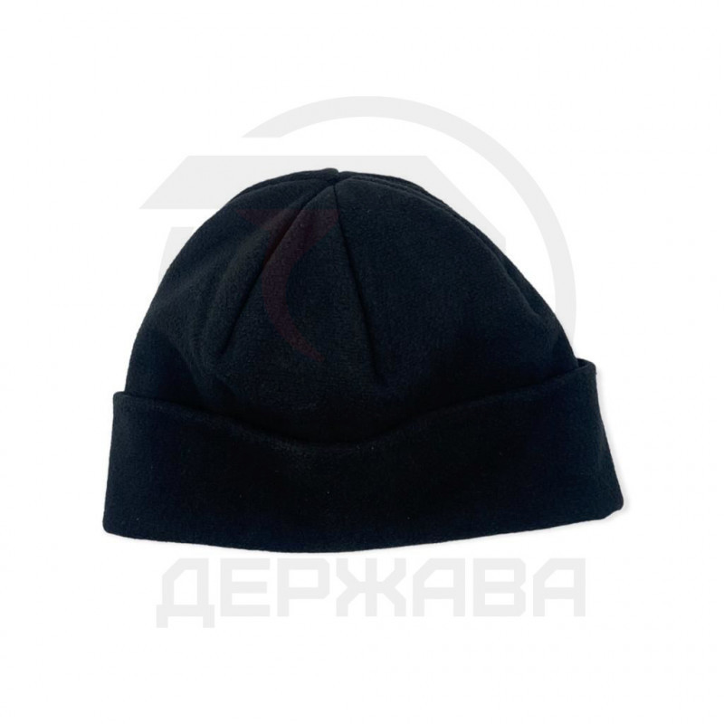 Шапка зимняя флисовая двухслойная, черная