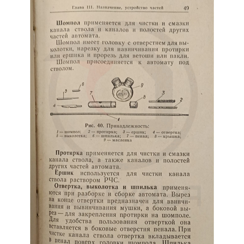 Шомпол АК-47, АКМ с прорезью, 40 см., СССР
