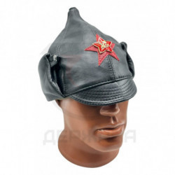 Буденовка кожаная, ВЧК ОГПУ, ранняя, плуг и молот