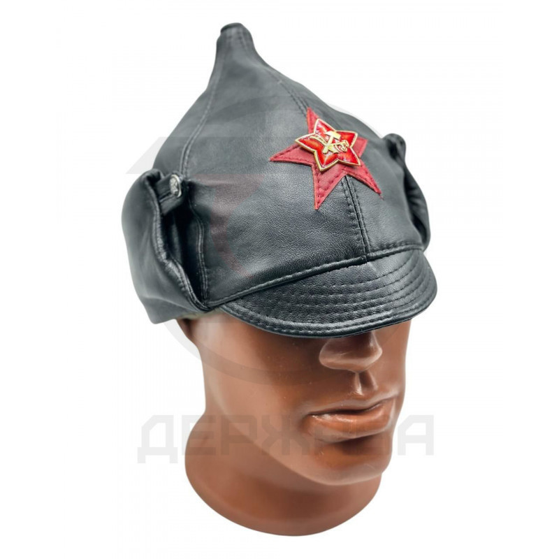 Буденовка кожаная, ВЧК ОГПУ, ранняя, плуг и молот