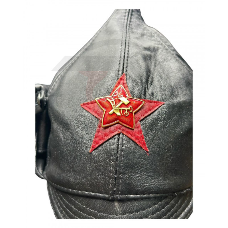 Буденовка кожаная, ВЧК ОГПУ, ранняя, плуг и молот