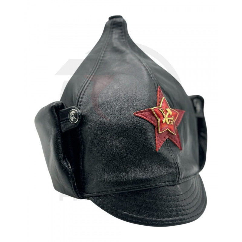 Буденовка кожаная, ВЧК ОГПУ, ранняя, плуг и молот