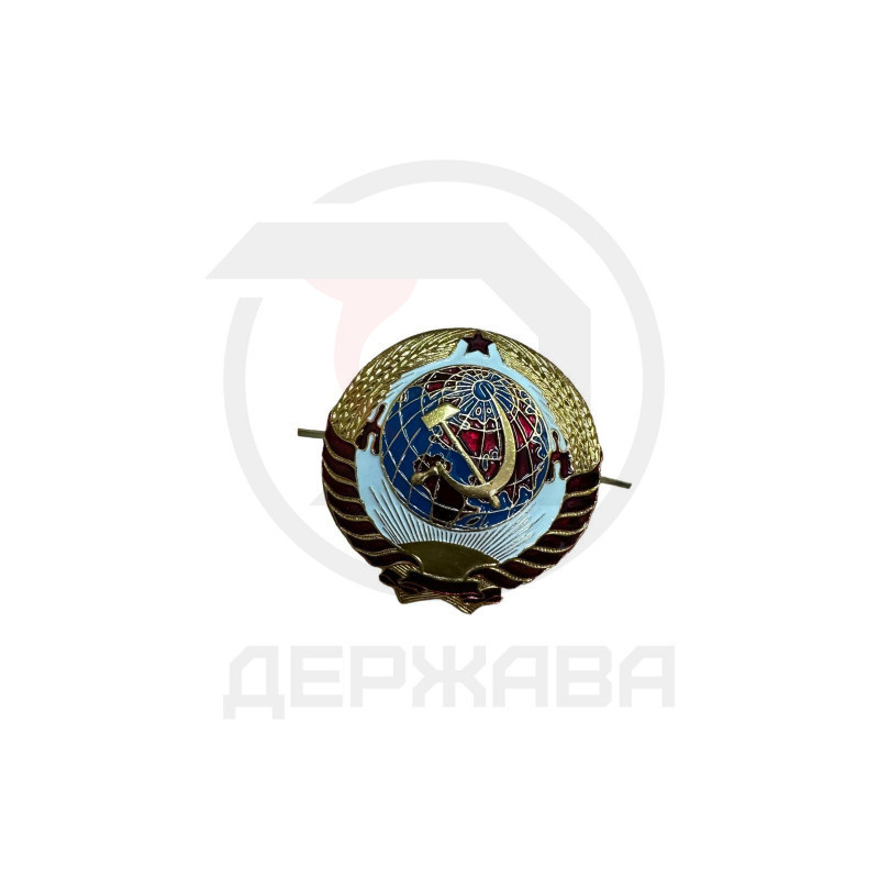 Кокарда Герб СССР на мотошлем Почетного эскорта МВД КГБ 7 см