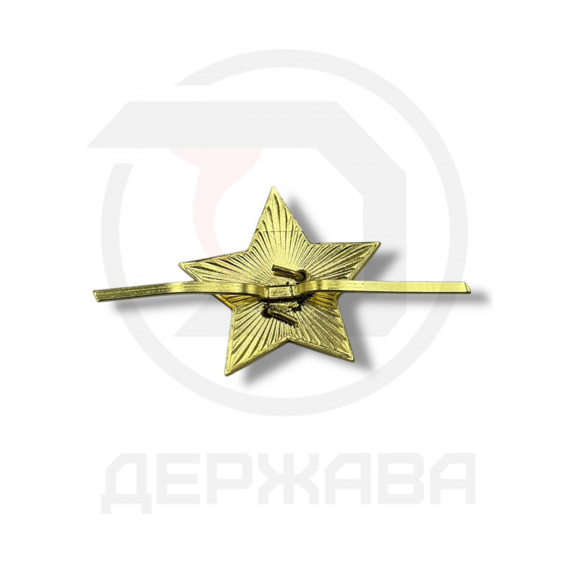 Звезда кокарда РККА 30 мм., накладной СИМ, горячая эмаль