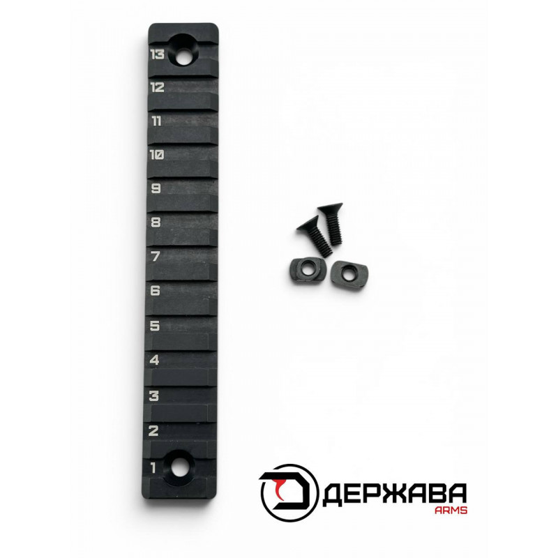 Планка Пикатини (на АК, AR)  M-LOK черная купить (3,5,7 слотов) | Держава Армс