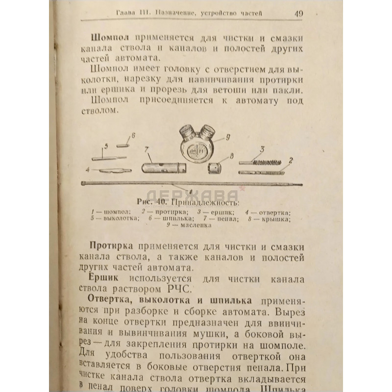 Шомпол АК-47, АКМ с резьбой, 40 см., СССР